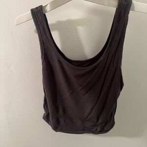 SHEIN Dark Gray Ribbed Tank Top